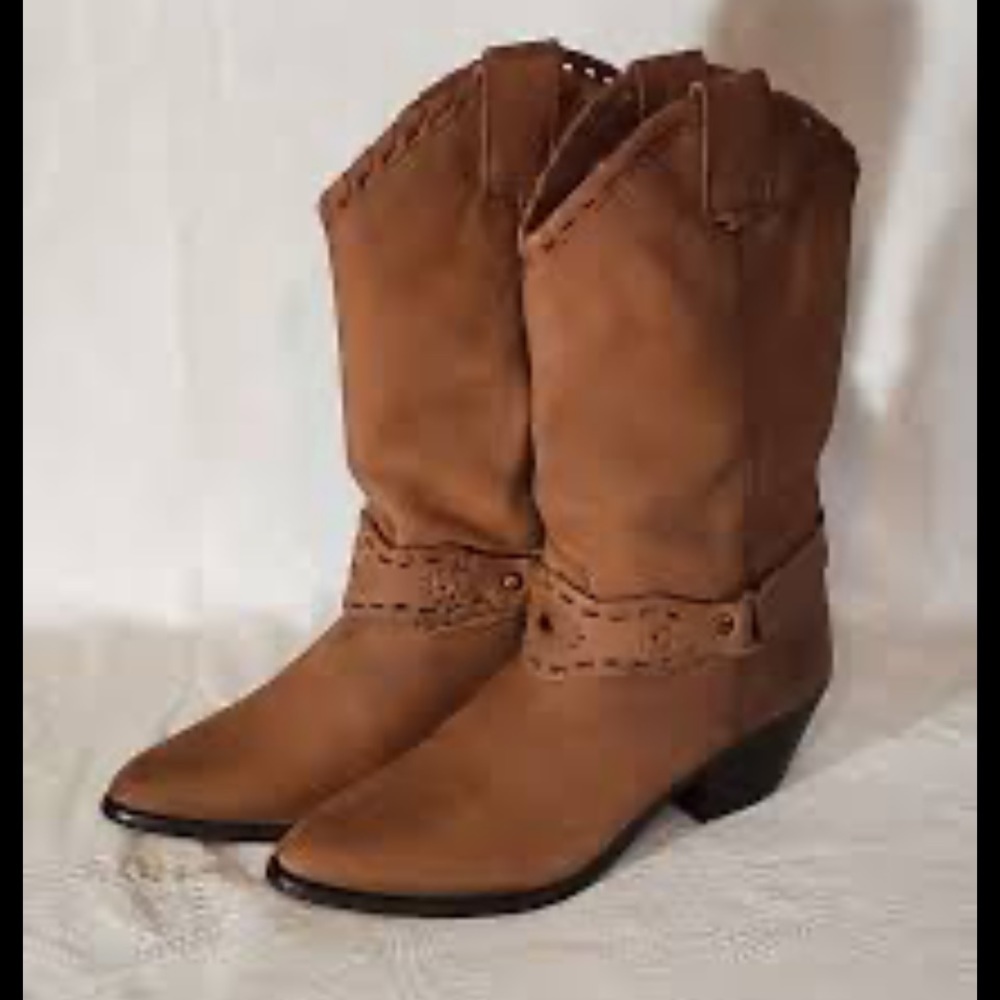 Tan Leather Ankle Boots